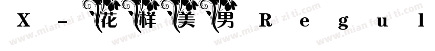 X-花样美男 Regular字体转换
